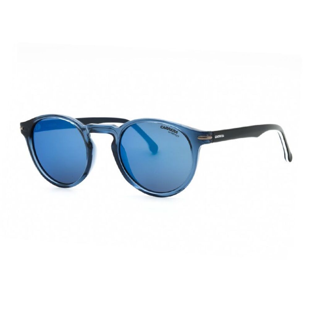 Carrera Sunglasses Round Semi Rim, Blue Frame and Blue Lens CARRERA301/S0PJPXT